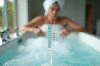 Spa avec eau trouble et test de chlore élevé