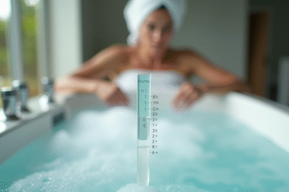 Spa avec eau trouble et test de chlore élevé