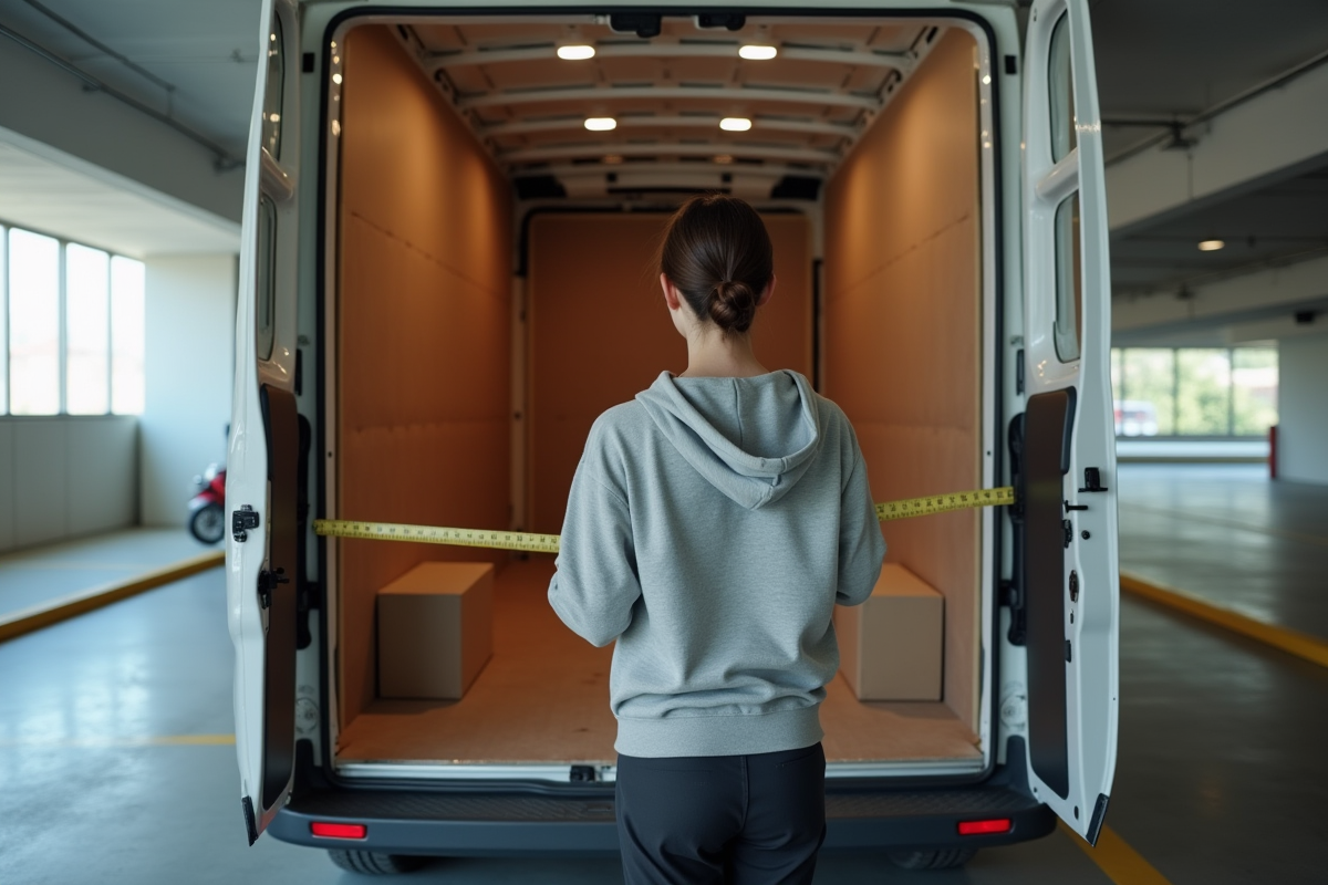 Jeune femme mesurant l