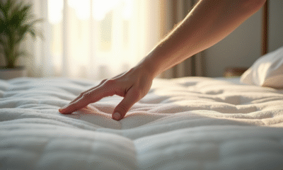 Lit moderne avec matelas à ressorts ensachés confort et silence