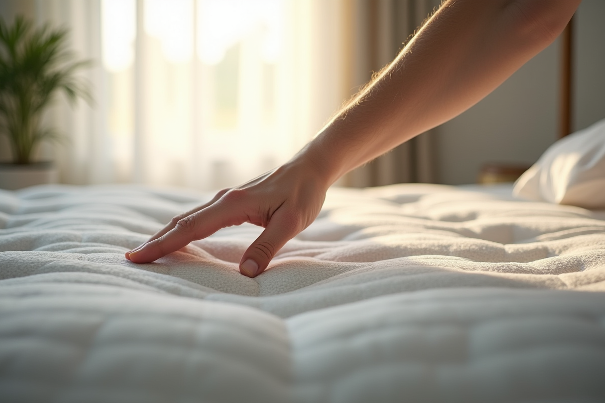 Lit moderne avec matelas à ressorts ensachés confort et silence